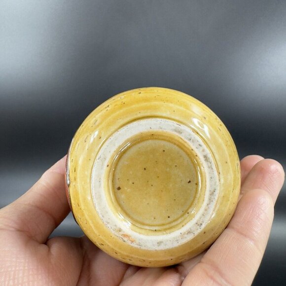 Vintage Japanese Ceramic Porcelain Tea Cup Mug Set 3 With Painted Fruit Speckled - Picture 12 of 16